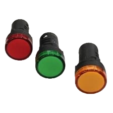 The red, green and yellow three-color indicator light power status display LED signal light is used for industrial control Item Picture