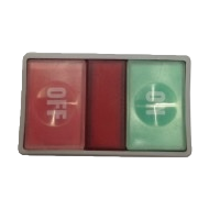 Red and green dual-color button switch, waterproof and dustproof industrial-grade touch control switch Item Picture
