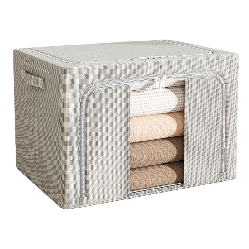 Gris plaid caja de almacenamiento caja organizadora de gran capacidad dormitorio salón universal Item Picture