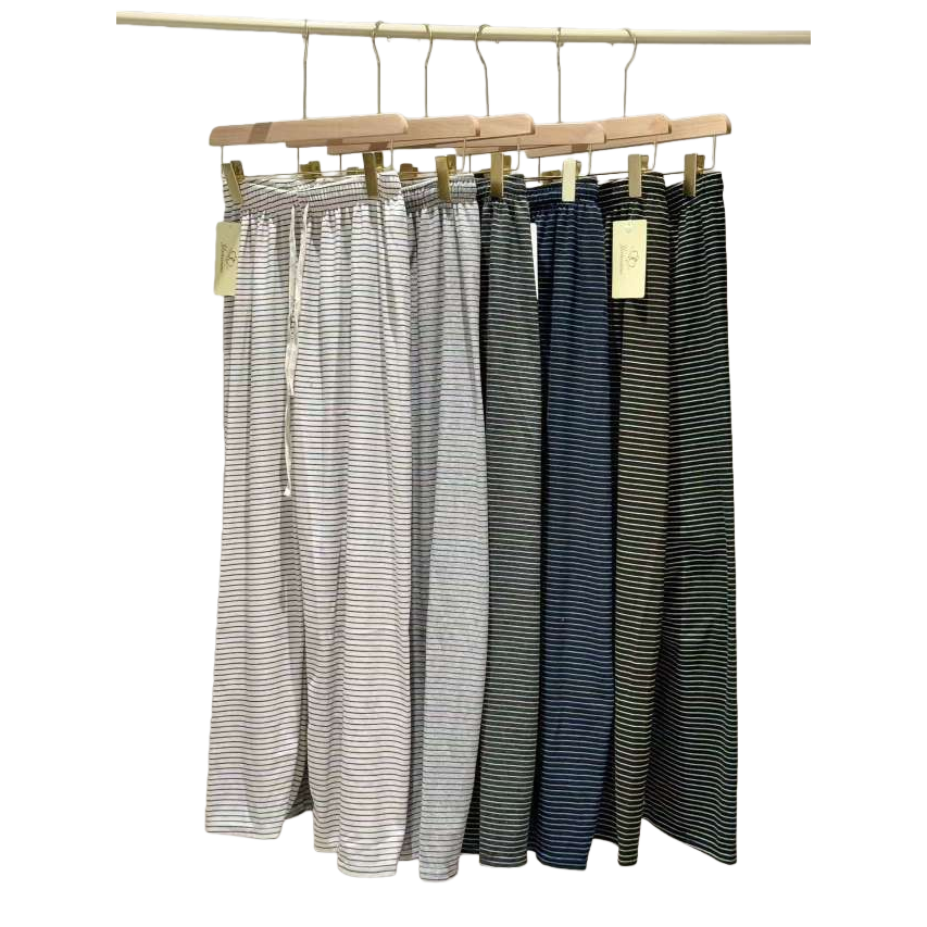 Полосатые брюки в обтяжку для похудения Item Picture