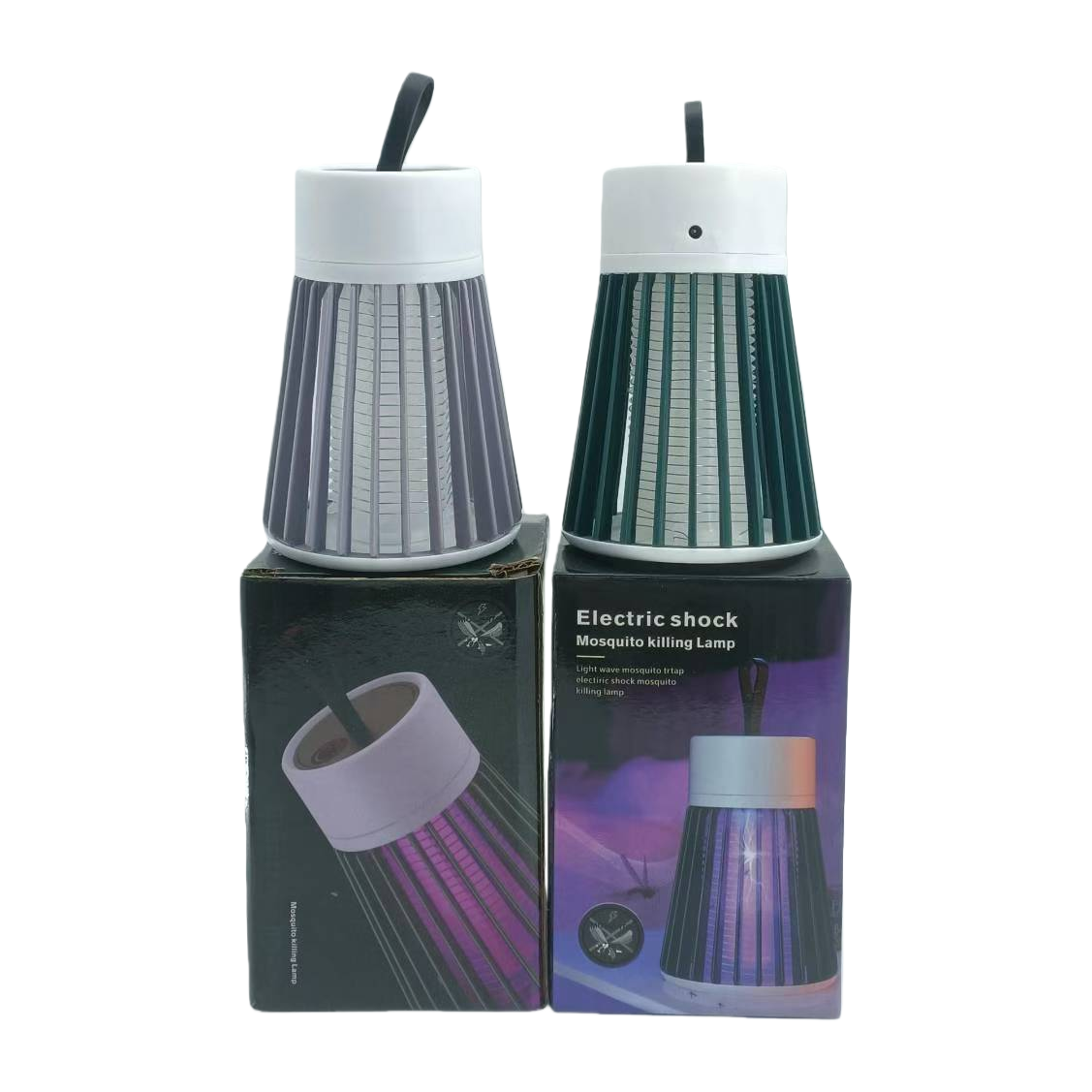 The grey and green electric mosquito-killing lamp is a quiet and highly efficient household indoor mosquito repellent Item Picture