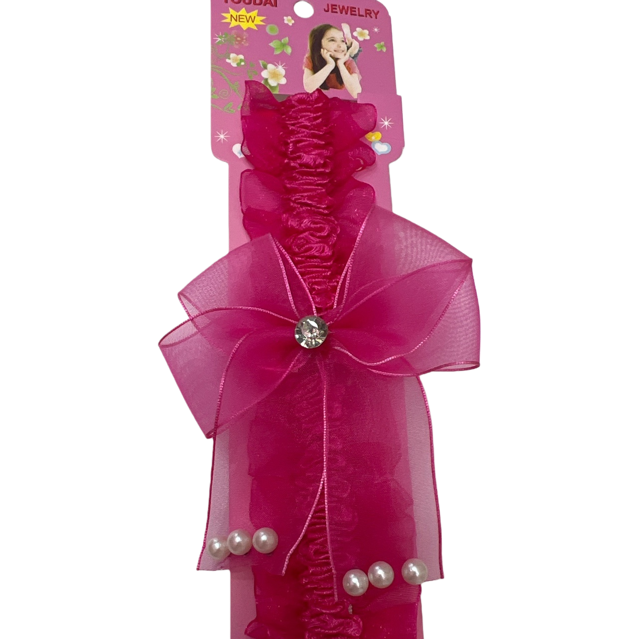 Rosa hilado arco de pelo aro para mujer dulce tiara moda y accesorios para el cabello versátil Item Picture