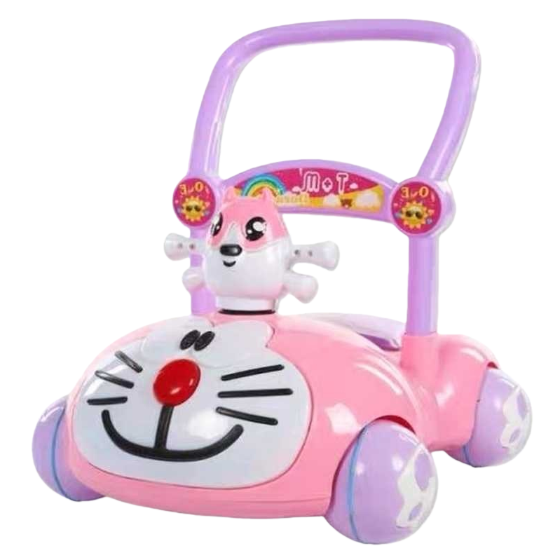 Color rosa doraemon forma baby andador portabebés altura ajustable reposabrazos de seguridad Item Picture