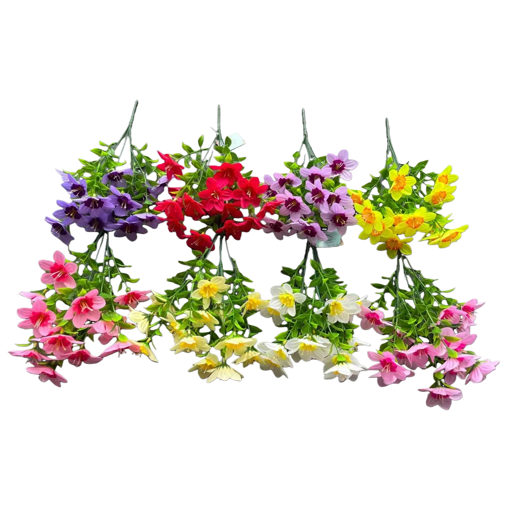 Simulación de color pequeño narciso ramo decoración de interiores decoración de boda arreglo de casa conjunto de flores Item Picture