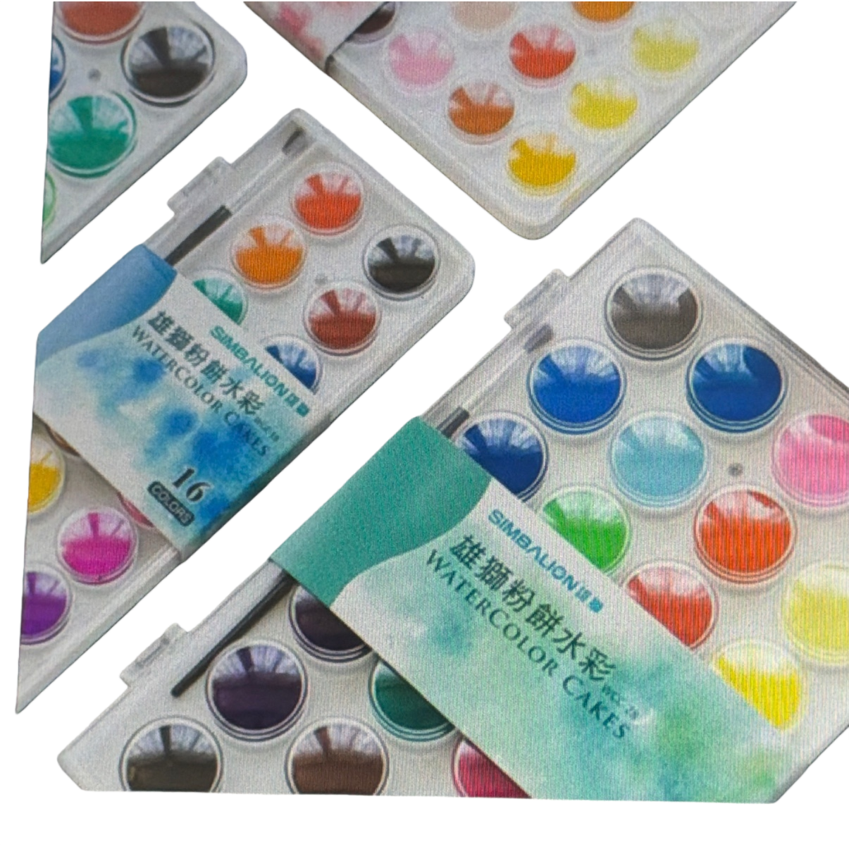 Color caja de pintura acuarela 24 colores profesional niño dibujo set incluye pinceles paleta de colores Item Picture