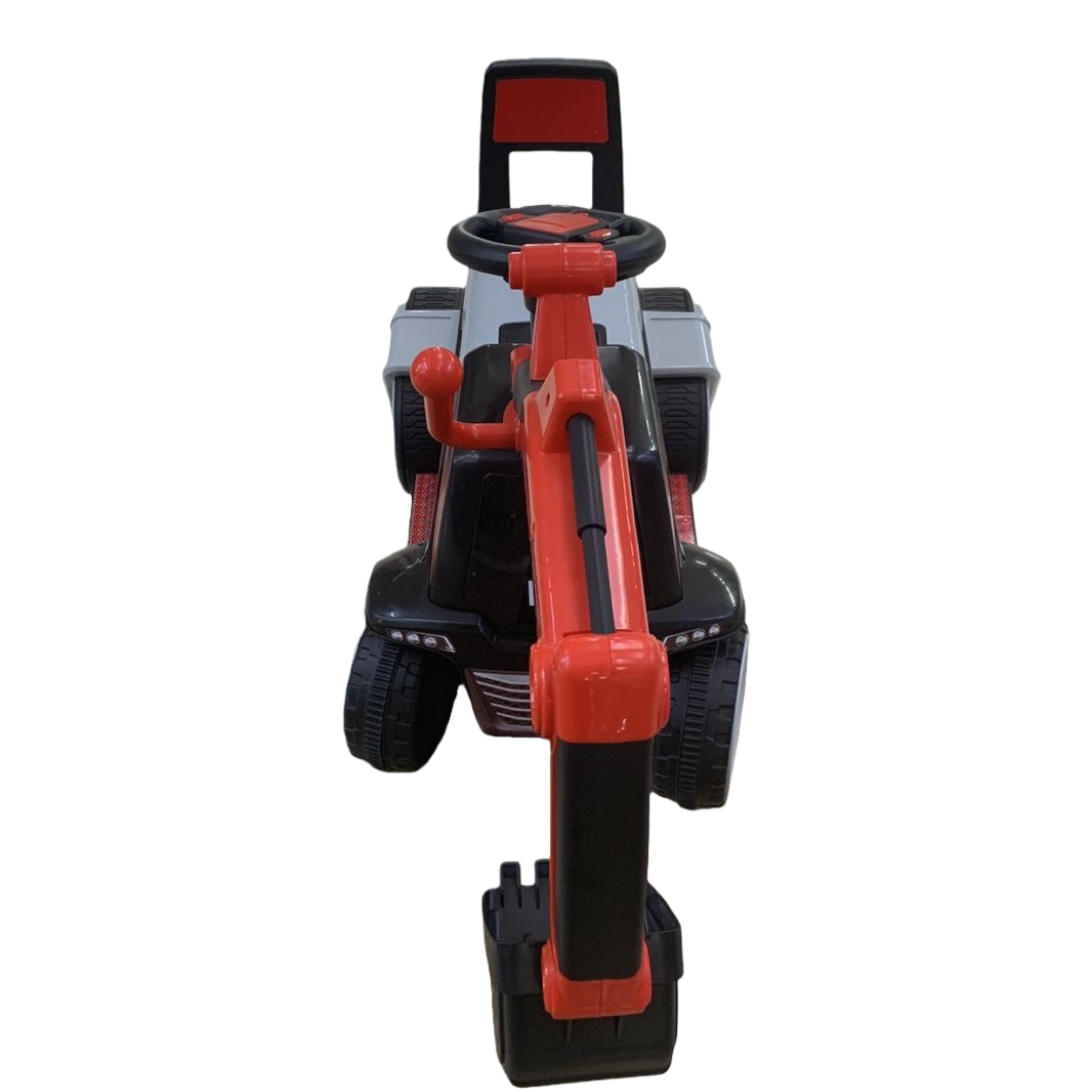 حفارة حمراء ذات محرك هندسي للأطفال للأطفال Item Picture