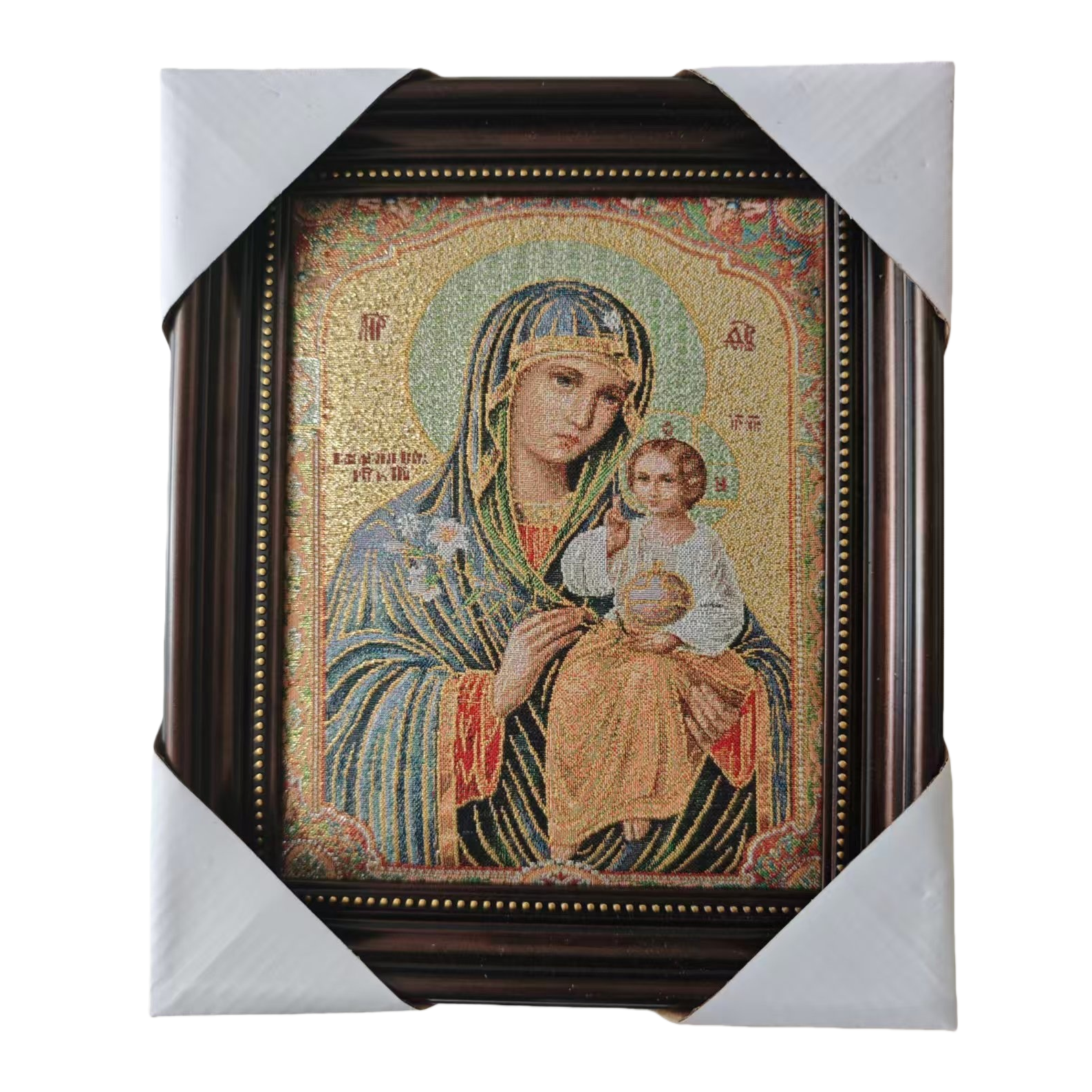 Dark-framed picture, Madonna and child brocade painting, decorative painting, living room and bedroom hanging painting Item Picture