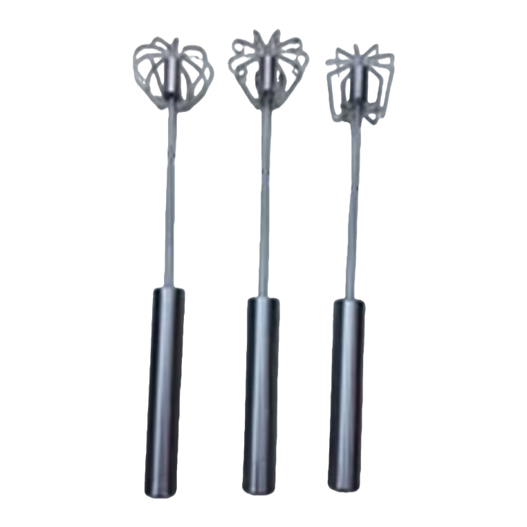The silver high-elasticity egg beater is a household baking mixer that is lightweight and effortless Item Picture