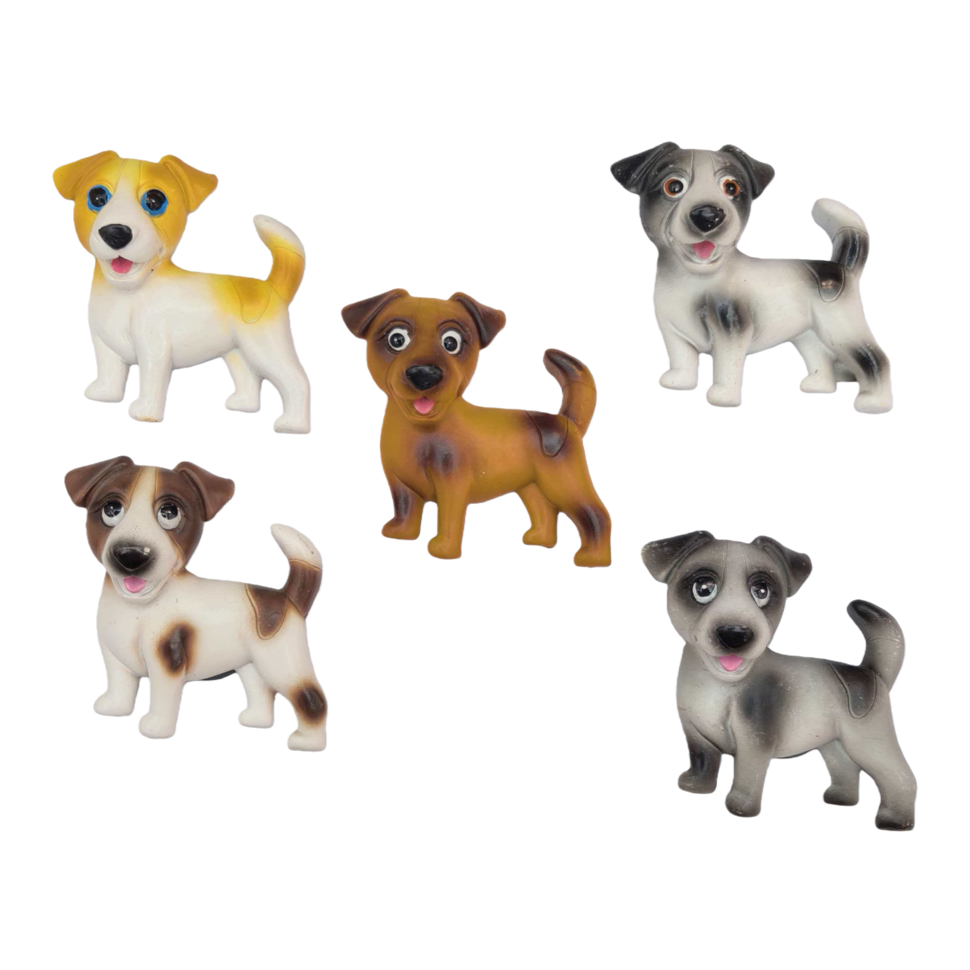 Five colorful dog-shaped magnetic stickers for kitchen refrigerator decoration and storage, practical magnetic stickers Item Picture