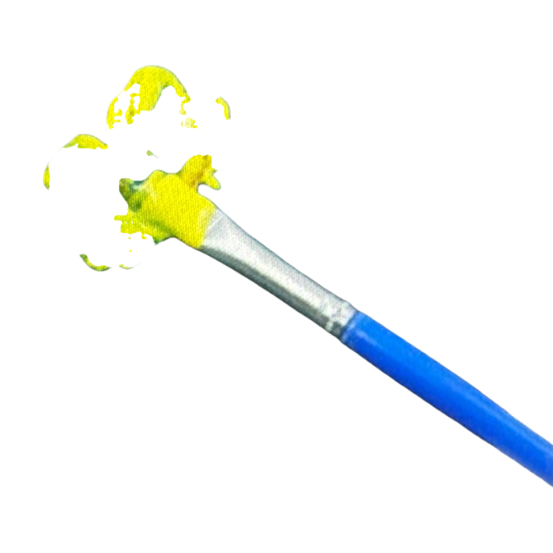 Colorful paint palette with brushes, children's watercolor painting set, creative art tools Item Picture