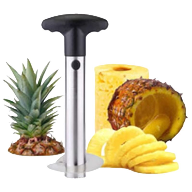 银色菠萝削皮器白底实物图