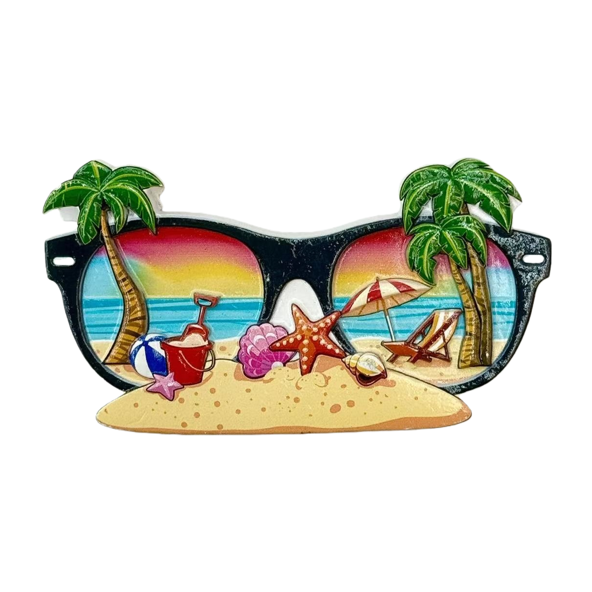 Цветные пляжные солнцезащитные очки с магнитной наклейкой Item Picture