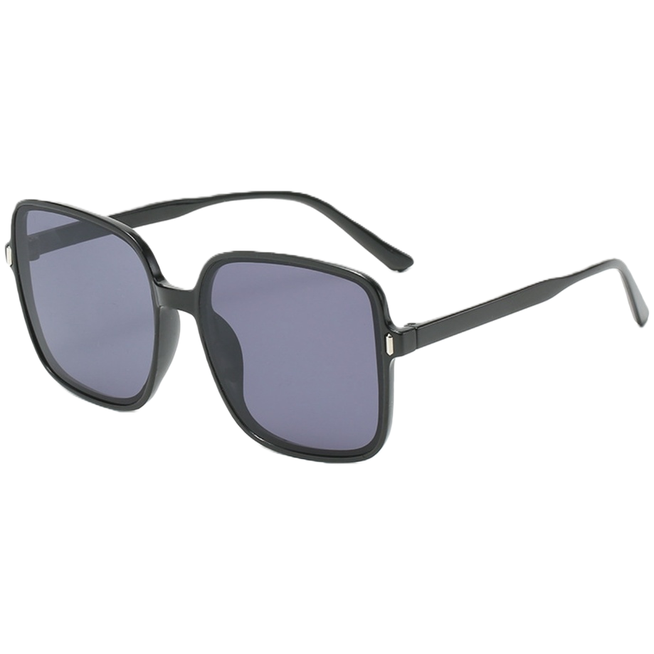 Black square sunglasses are fashionable and versatile, with UV protection and polarized light Item Picture