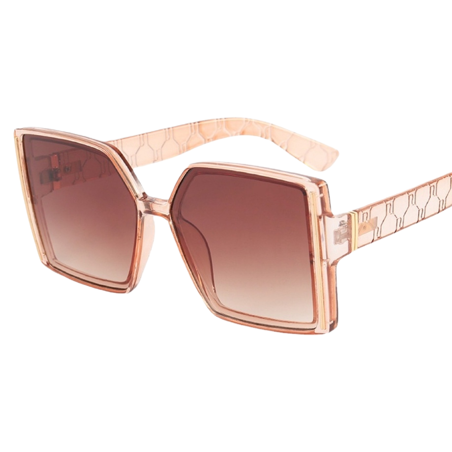 Pink gradient lens sunglasses, fashionable UV-resistant polarized sunglasses, suitable for both men and women Item Picture