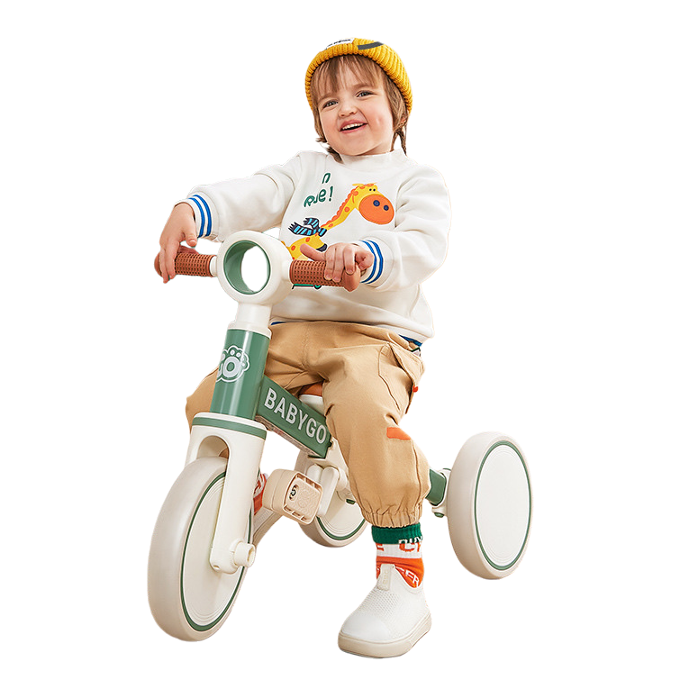 Verde blanco niños triciclo paseo paseo en el coche de juguete edad bebé andador Item Picture
