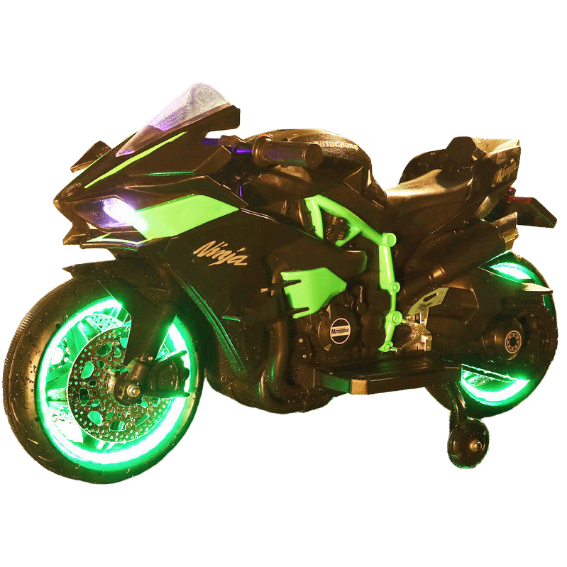 Black fluorescent green decorative motorcycle wheel luminous effect high-toughness TPU night riding safety accessories Item Picture
