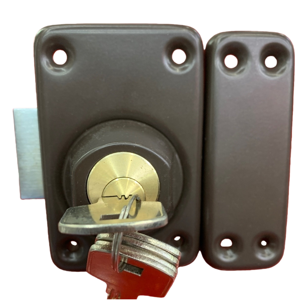 Black lock body with key, door lock accessories, anti-theft and durable metal material Item Picture