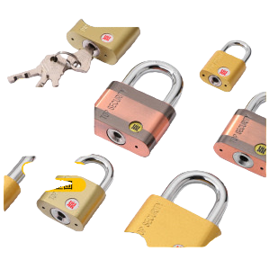 Golden copper-colored retro padlock, metallic texture anti-picking hanging lock, home and office anti-theft lock Item Picture