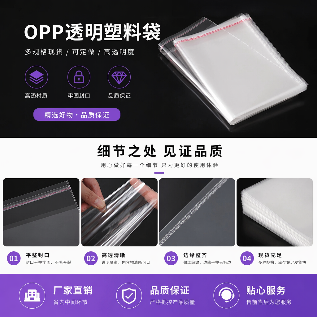 透明塑料袋 opp袋包装详情1