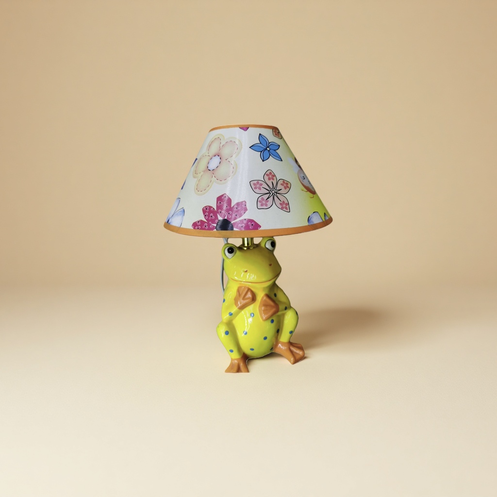 Yellow frog-shaped children's desk lamp, adjustable light, eye-protecting study desk lamp