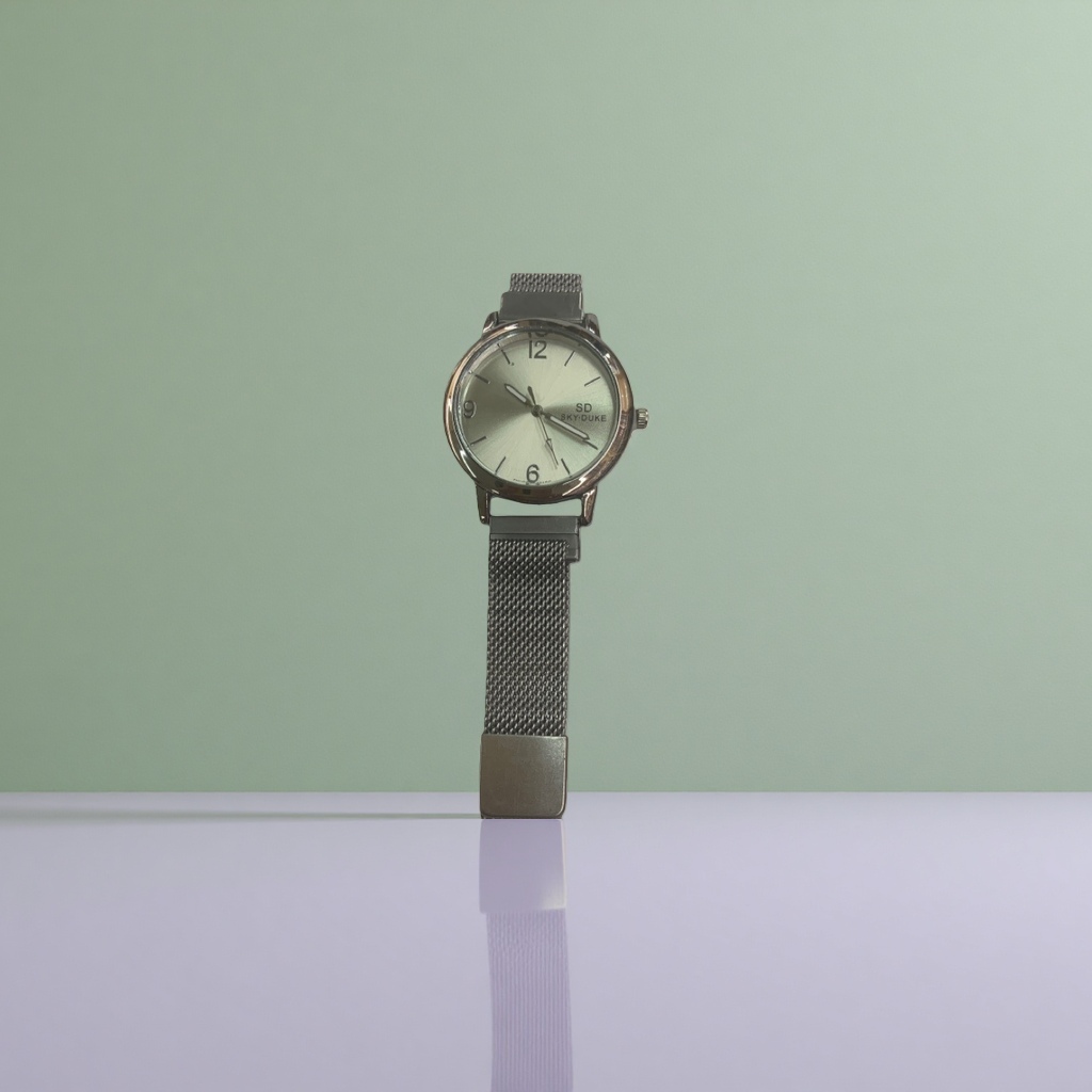 Серебряные металлические часы с часами, короткие, из кожи кварца Specification image