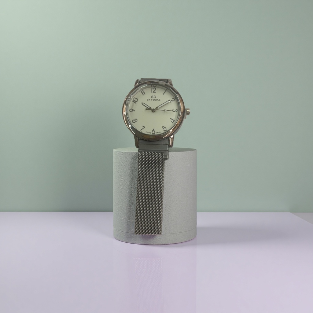 Correa de metal plata reloj moda simple negocios casual hombres mujeres universal Application Scenario