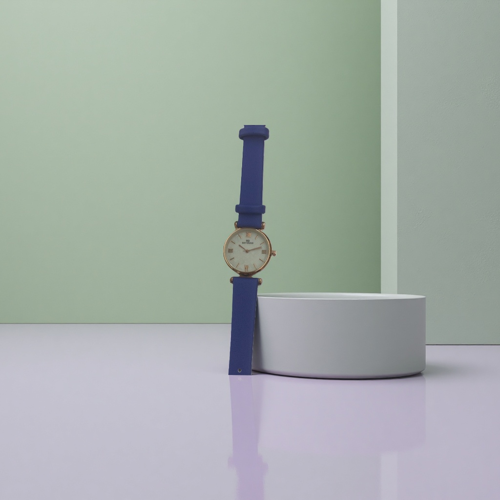 Blue strap men's quartz watch, waterproof, simple business casual wristwatch Specification image