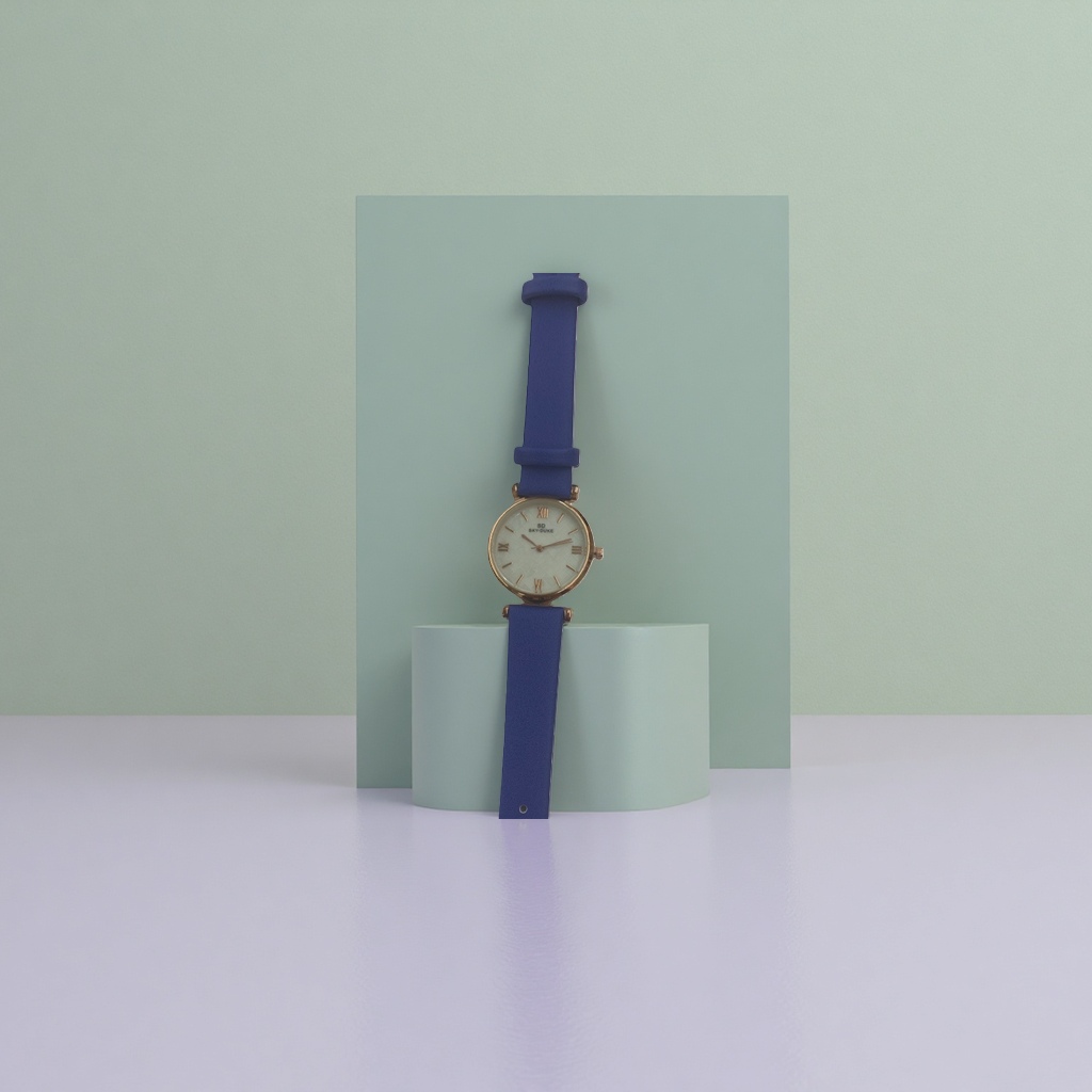 Blue strap men's quartz watch, waterproof, simple business casual wristwatch Application Scenario