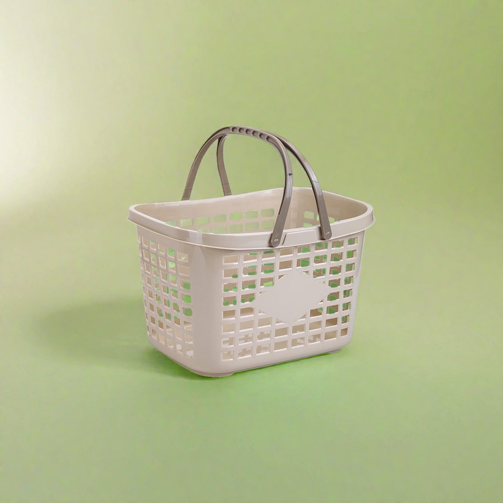 杏色加厚款塑料篮子产品图