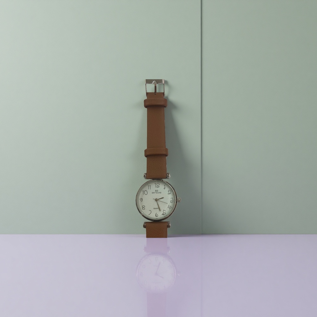 Correa marrón reloj hombre simple negocios cuarzo reloj resistente al agua y resistente correa de cuero genuino Specification image