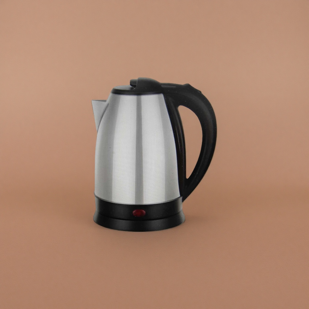 Silver electric kettle, 304 stainless steel, kitchen quick heating silent kettle, office home Specification image