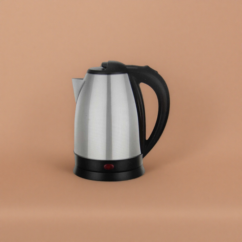 Silver electric kettle, 304 stainless steel, kitchen quick heating silent kettle, office home