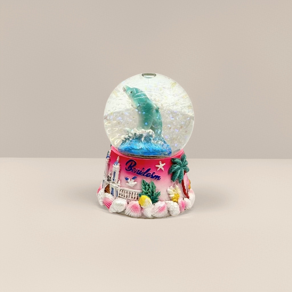 Colorful dolphin snow ball music rotating ornament desktop decoration gift Colorful dolphin snow ball music rotating ornament desktop decoration gift