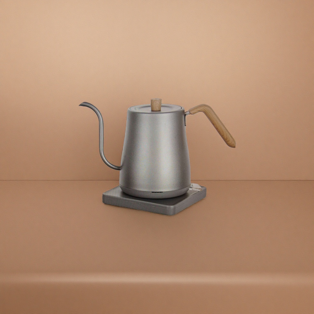 Titanium silver grey electric kettle, 1.7L large capacity, quick water boiling, household silent health care kettle Specification image