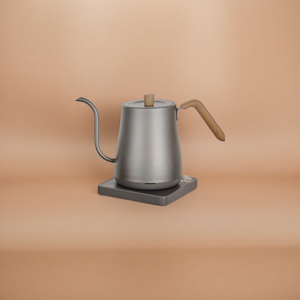 Titanium silver grey electric kettle, 1.7L large capacity, quick water boiling, household silent health care kettle Application Scenario