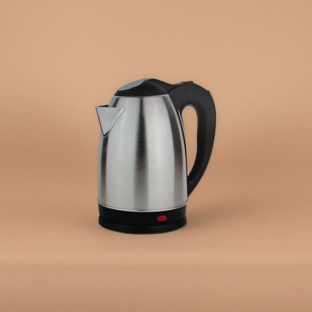 Silver electric kettle, 304 stainless steel, large capacity 1.7L office household kettle details Picture