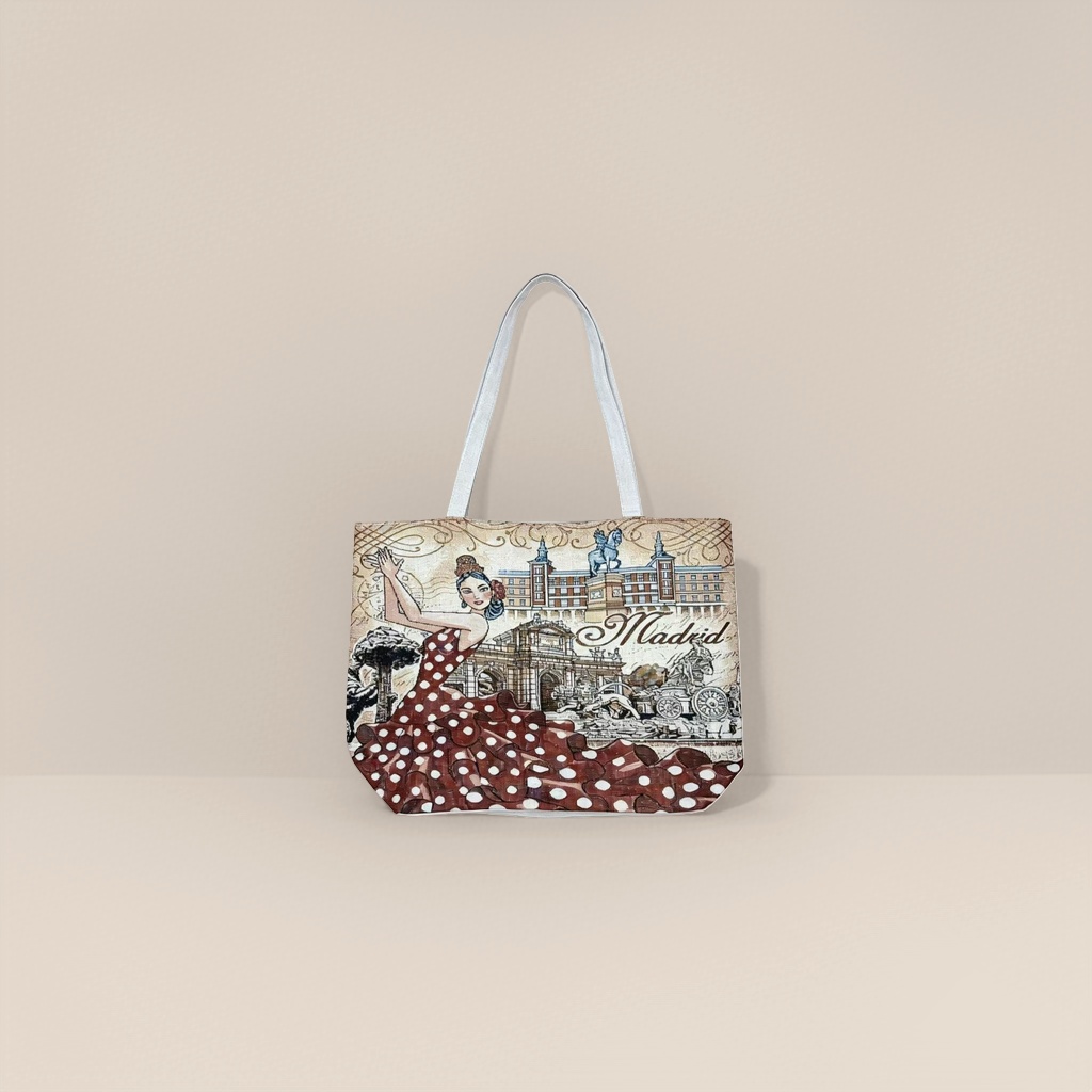 حقائب اليد المطبوعة، سيدات، حقائب شراء ذات سعة كبيرة Specification image