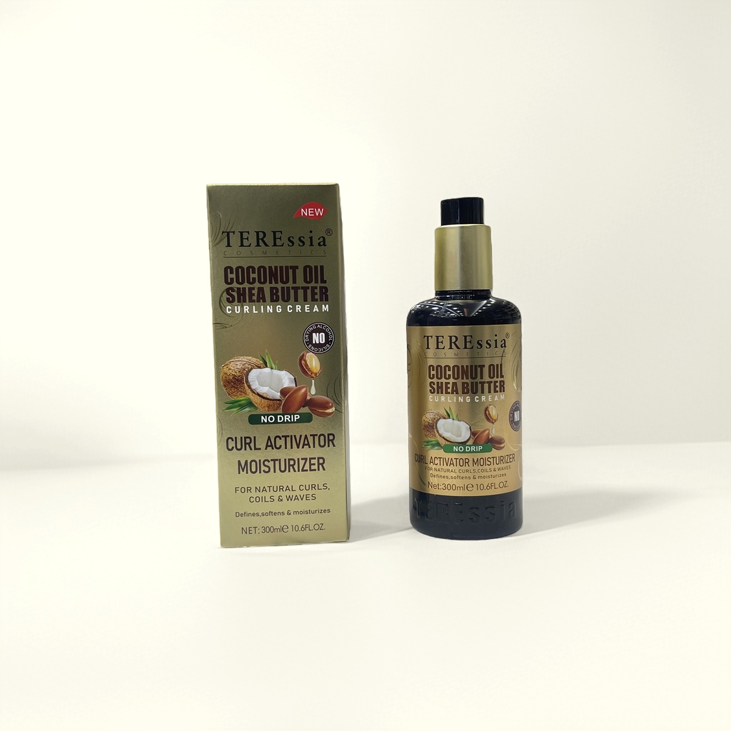 TEREssia Coconut Elastin, coconut oil Elastin, brown bottle with golden cap, nourishing, repairing, softening and brightening hair conditioner