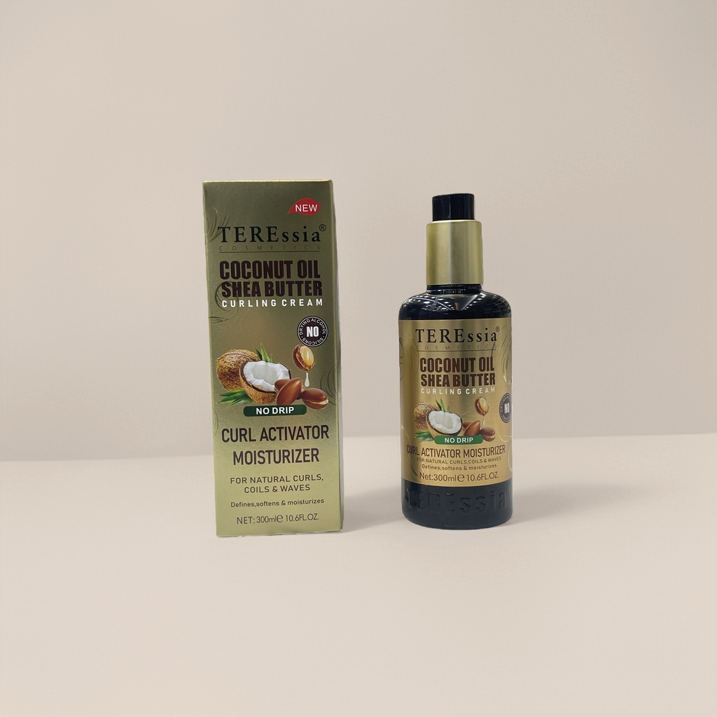 TEREssia Coconut Elastin, coconut oil Elastin, brown bottle with golden cap, nourishing, repairing, softening and brightening hair conditioner Application Scenario