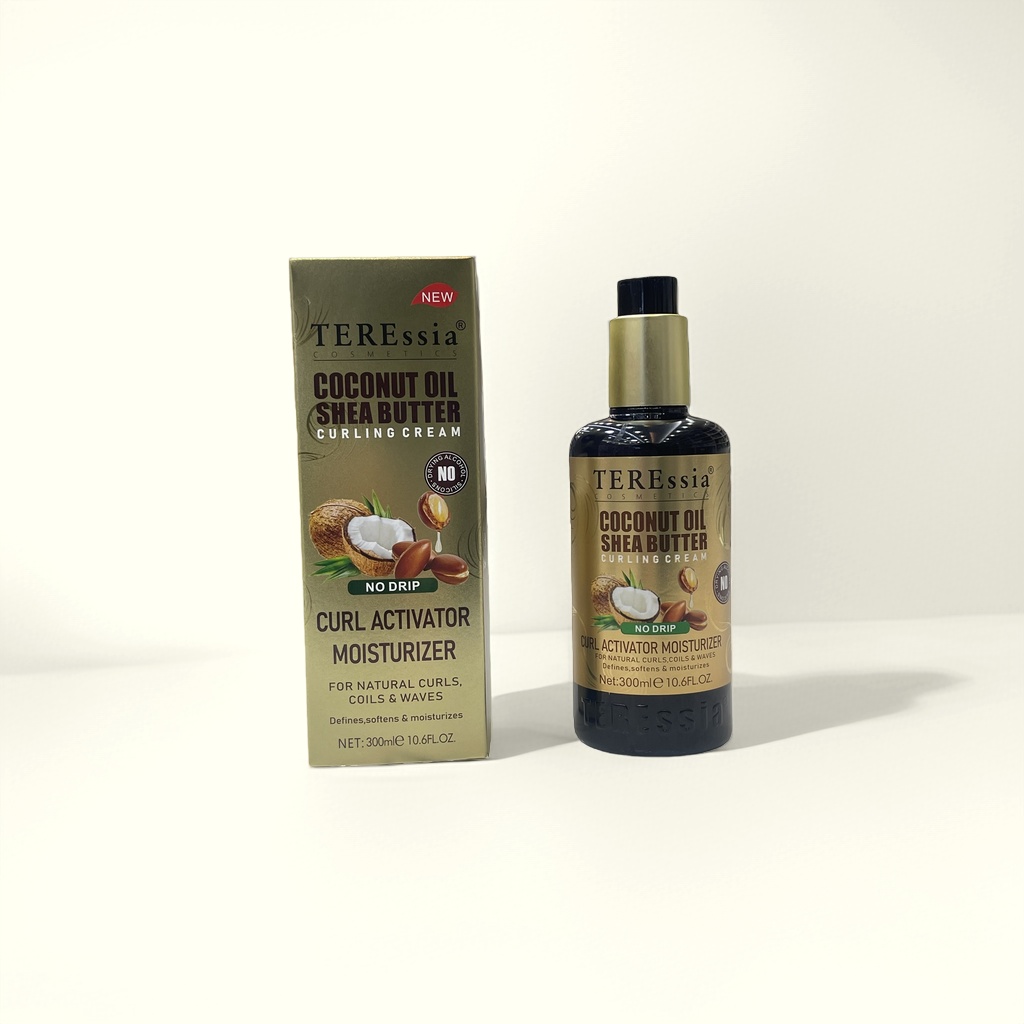 TEREssia Coconut Elastin, coconut oil Elastin, brown bottle with golden cap, nourishing, repairing, softening and brightening hair conditioner details Picture