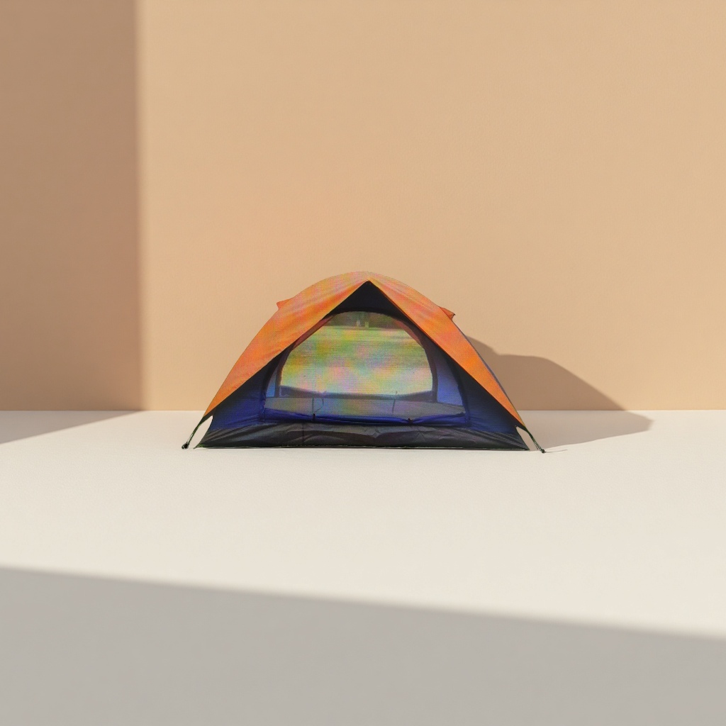 Orange thickened Oxford fabric camping tent for 3-4 people family camping Application Scenario