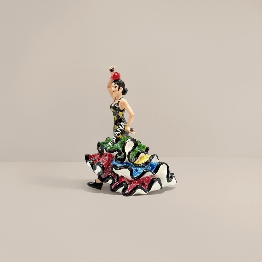 Colorful flamenco dancer statue ornaments, living room decorative art sculptures, home soft furnishings Application Scenario