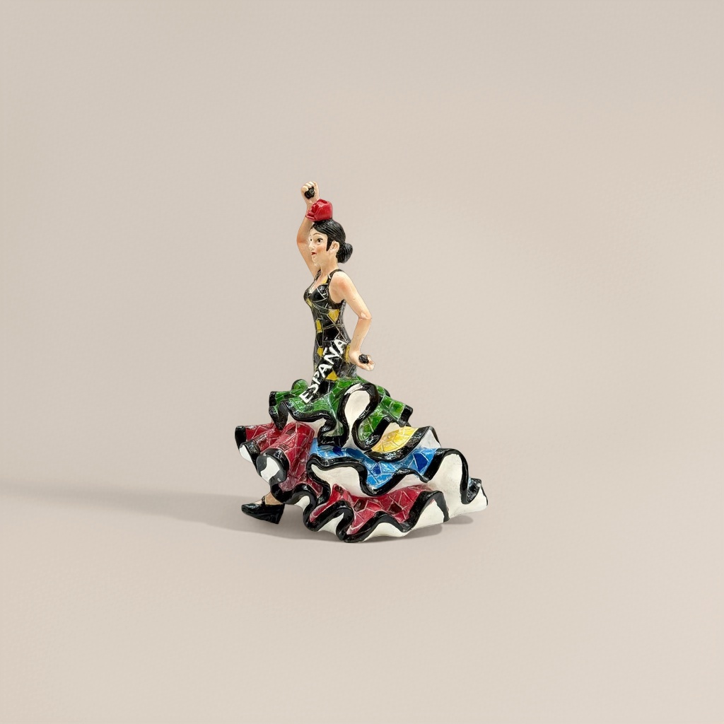 Colorful flamenco dancer statue ornaments, living room decorative art sculptures, home soft furnishings Specification image