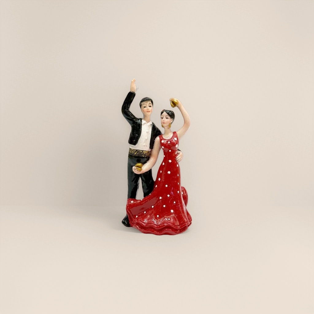 Vestido largo de punto de onda rojo bailarina bailarina con traje negro bailarina bailarina pintada cerámica figuras de baile Application Scenario