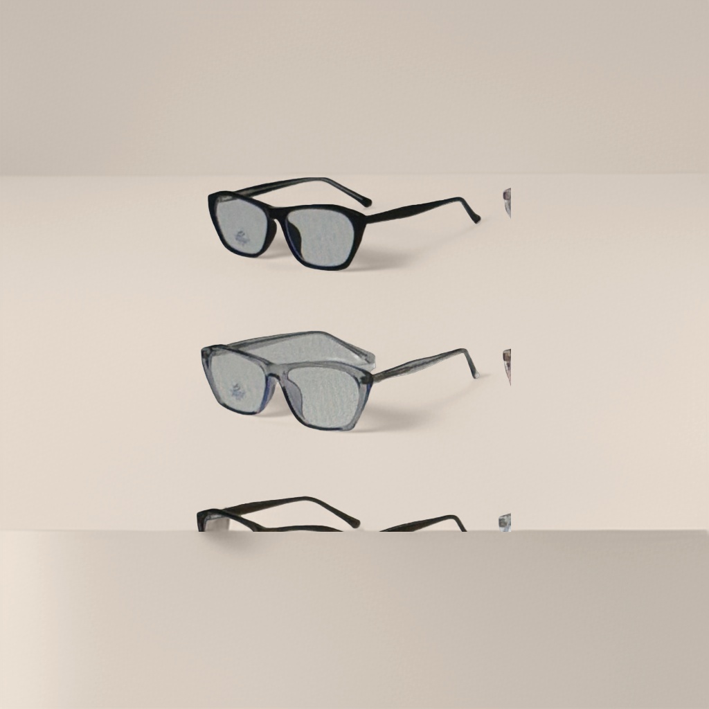 Black transparent two-tone frame glasses are fashionable, lightweight and anti-blue light optical frames for myopia