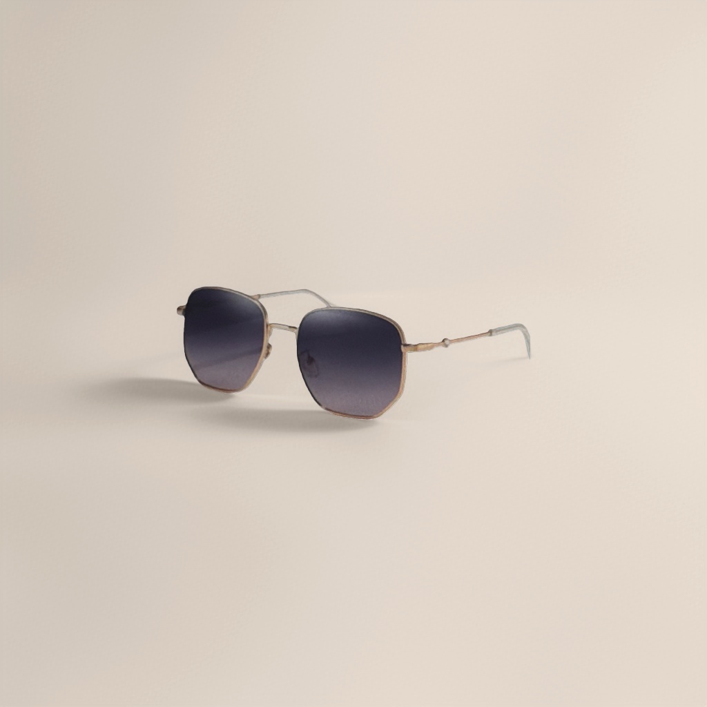 Golden-framed gradient lens sunglasses, fashionable UV-resistant polarized sunglasses Application Scenario