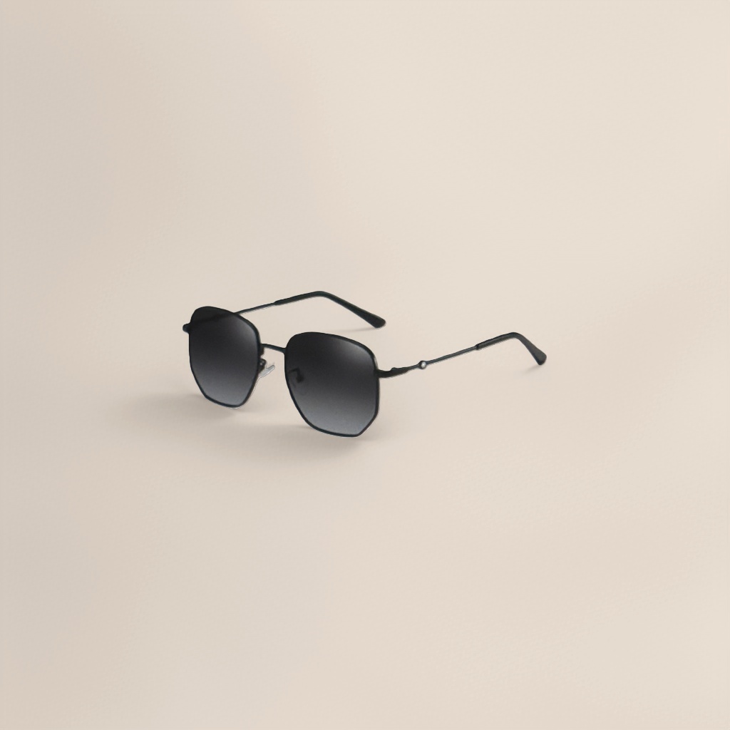 Black gradient lens sunglasses, fashionable UV-resistant polarized sunglasses Specification image