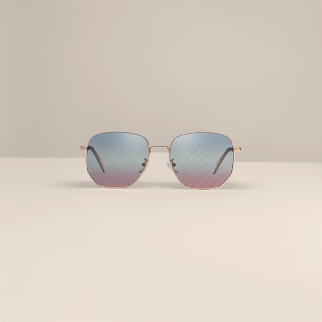 Bisel dorado lentes de color progresivo gafas de sol moda protección uv polarizado gafas de sol