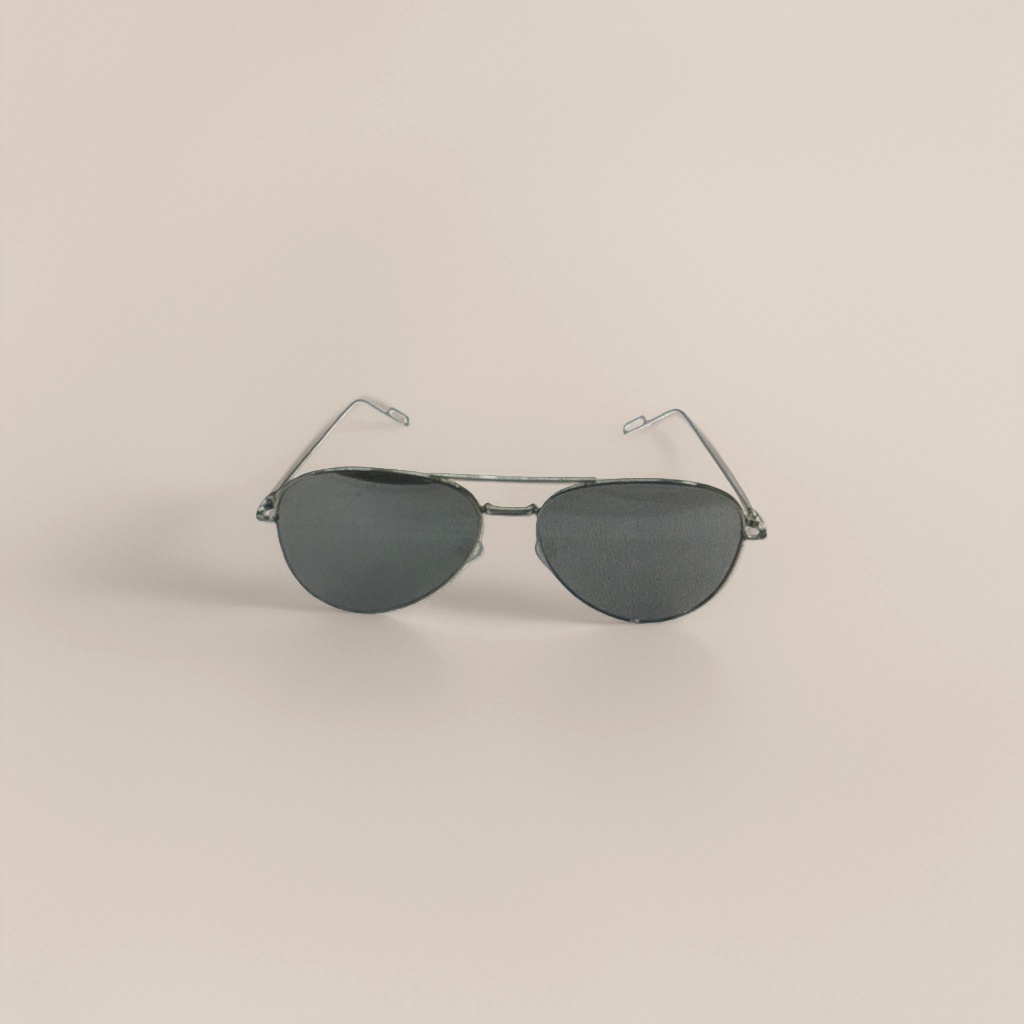 Silver metal-framed sunglasses, fashionable UV-resistant polarized sunglasses