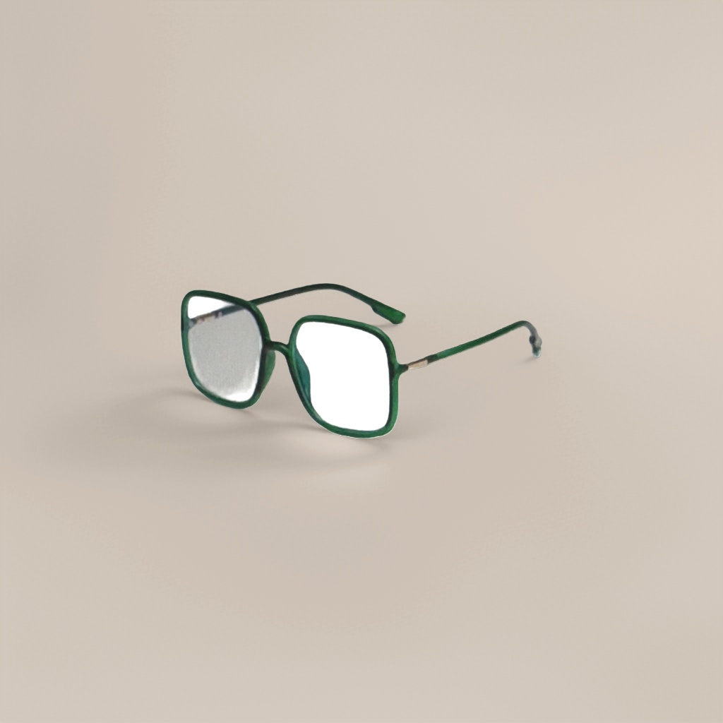 Green-framed glasses, fashionable and lightweight, with metal frames and optical frames for myopia, are compatible